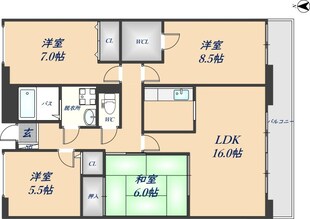 パルティ―ル田中の物件間取画像